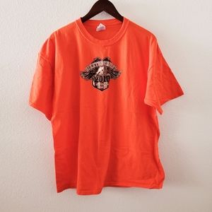Biketoberfest 2010 Daytona Beach Gildan t-shirt size XL orange short sleeve
